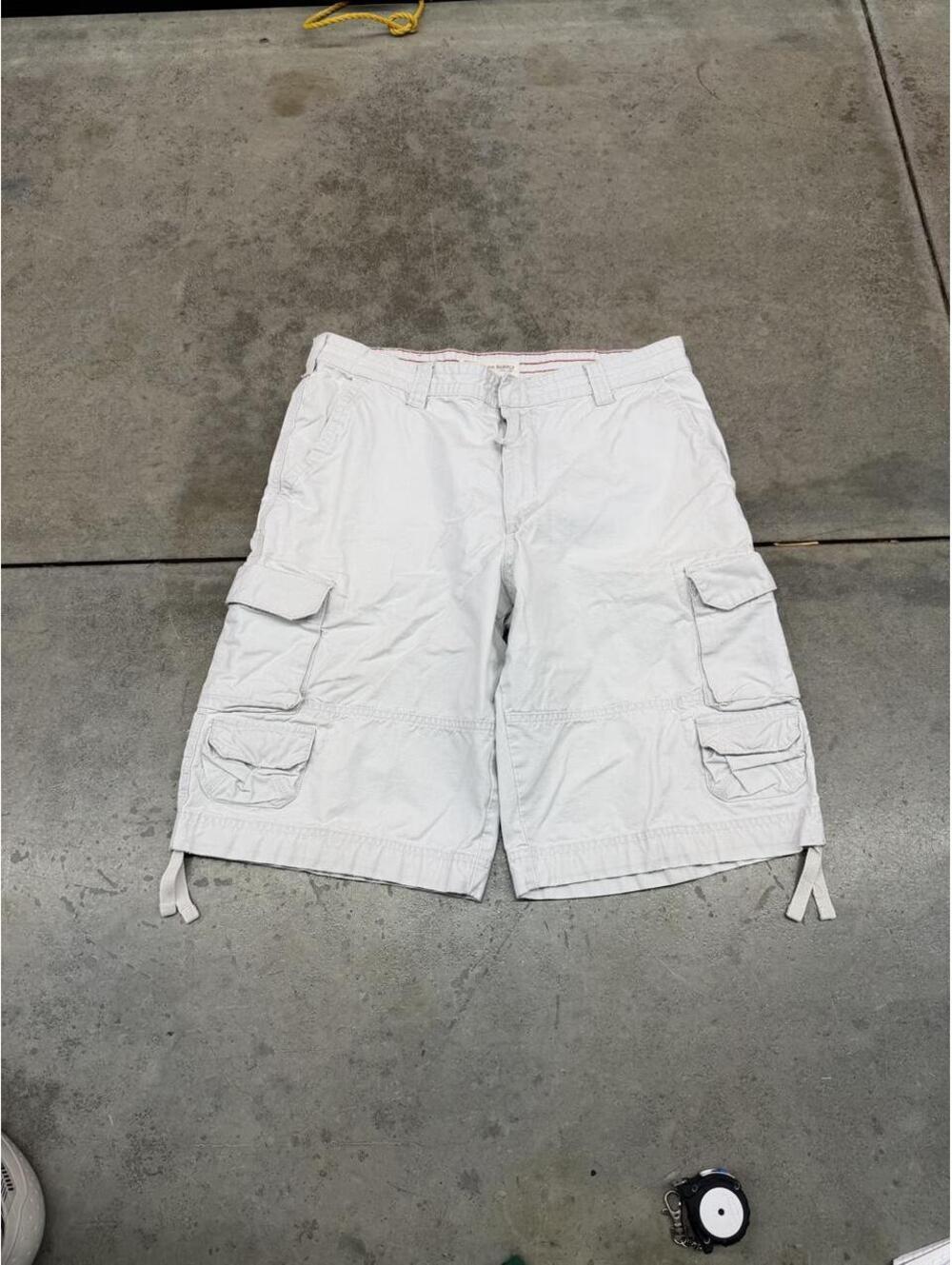 vintage mossimo white relaxed baggy fit cargo shorts size 34